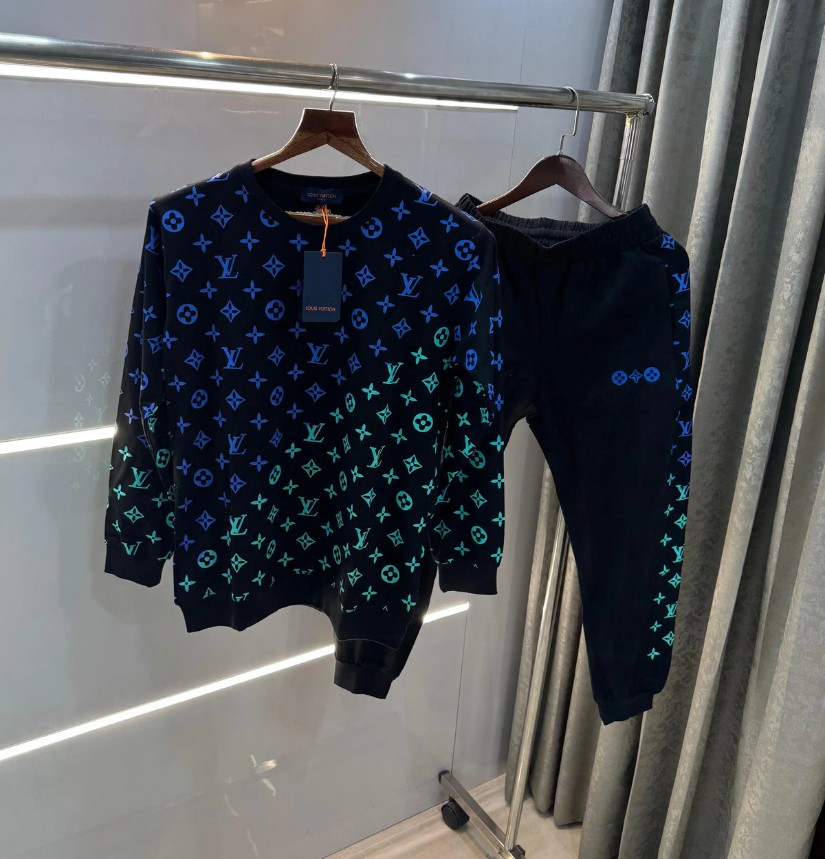 Loui s vuitton Black Monogr...AM Imported Premium Tracksuit With