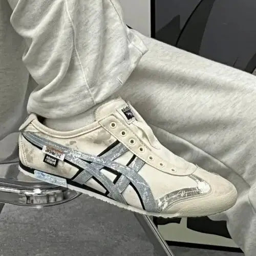 Onitsuka Tiger Mexico 66 x Panda Prank Slip On White Blue Sneakers For Mens
