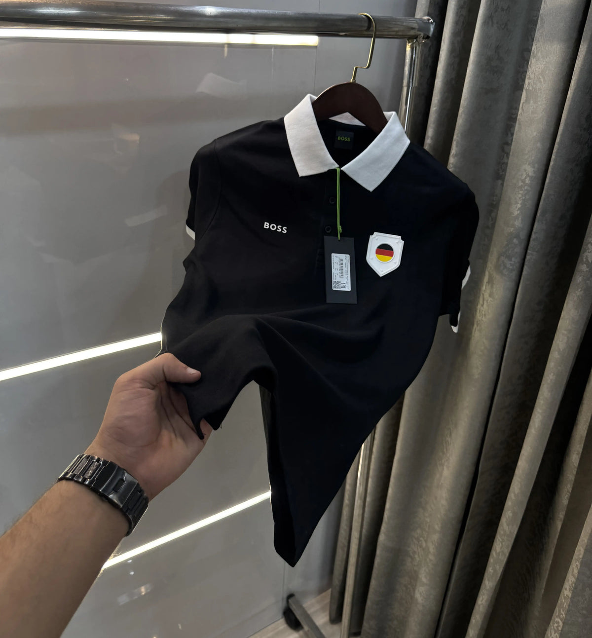 Hugo Bos s Black Logo Work Premium Polo T-shirt