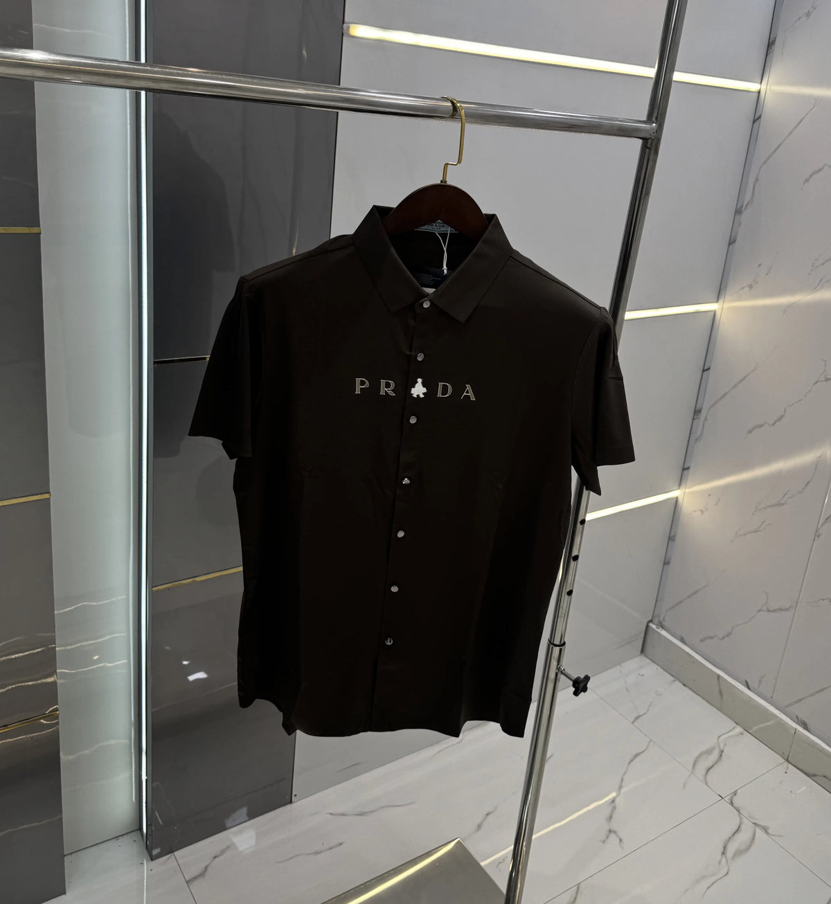 Prad a Milano Brown Imported Luxury Shirt