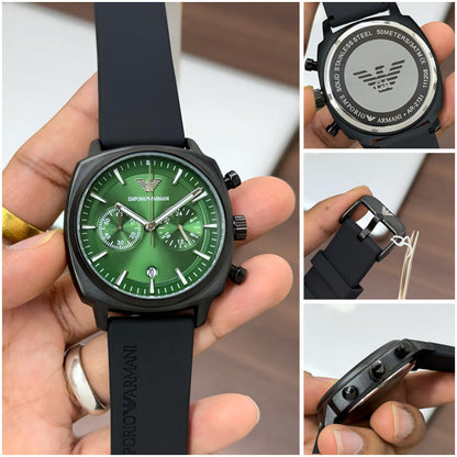 EA. Classic Chronograph Black Green