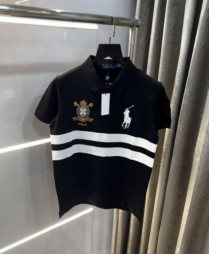 Ralph Laure n Black Embroidery Logo Premium Polo T-Shirt