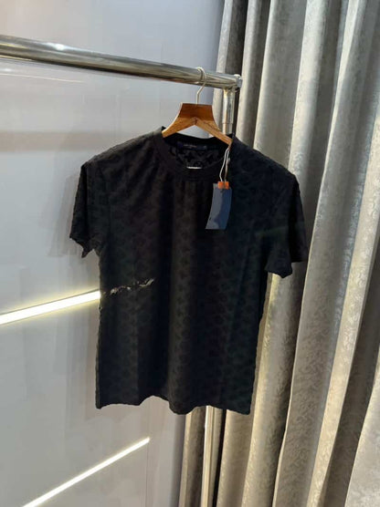 Louis Vuitto n Black Emb0..5S Print Imported T-Shirt