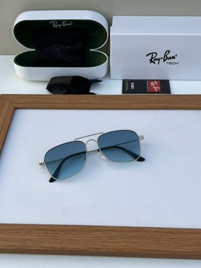 rayban reverse metal silver blue