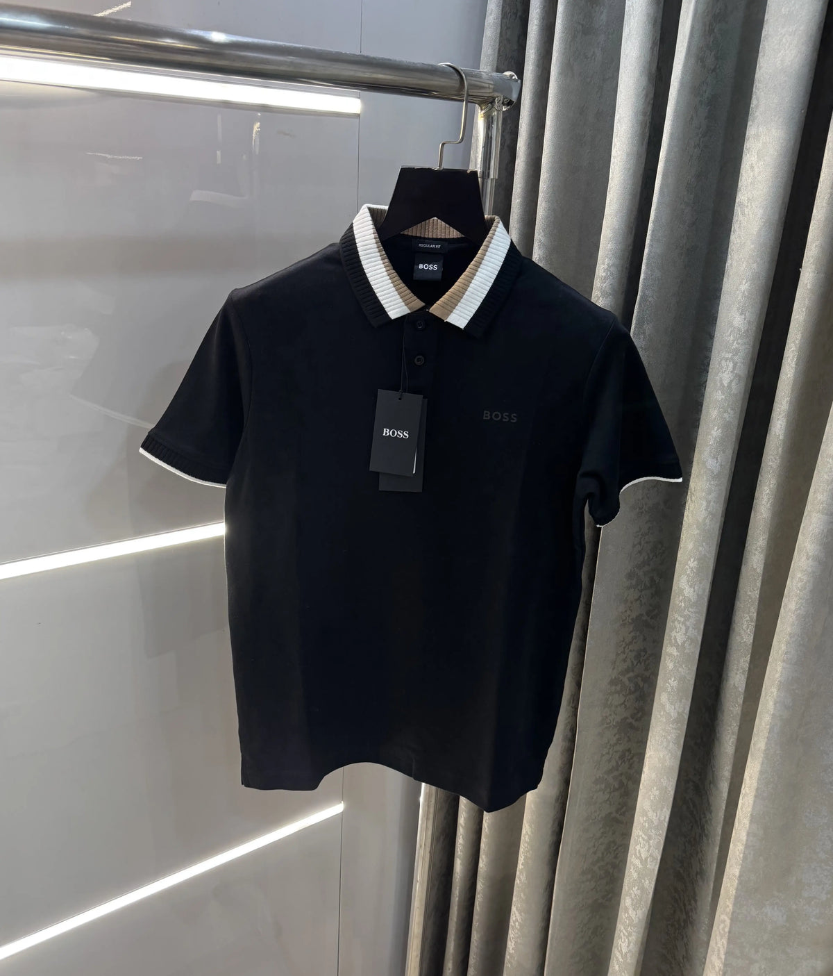 Hugo  BO...5S. Black Logo Work Premium Polo T-Shirt