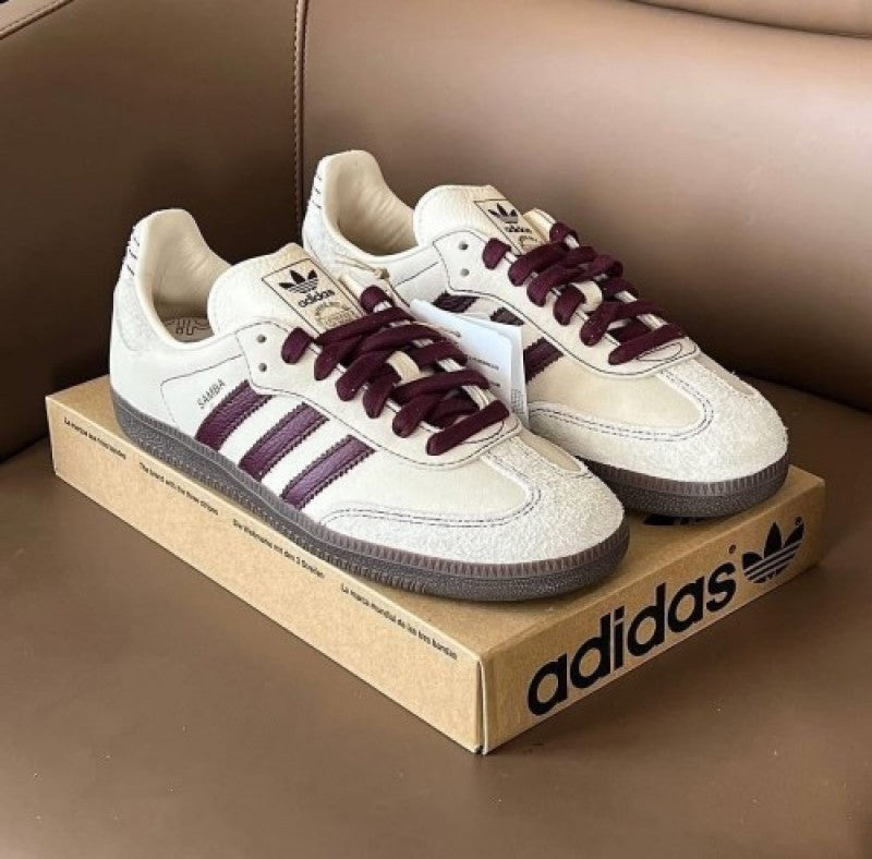 Adidass Samba OG Mens Wonder White Maroon
