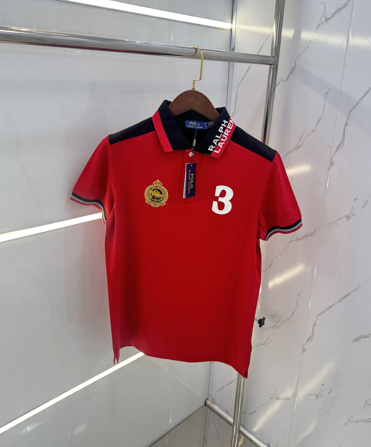 Ralph  Lauren Red Premium Polo T-shirt