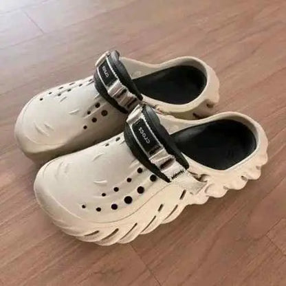 Crocss Echo Clogs (BoneBlack) 1