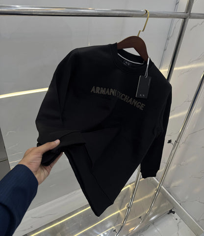 Arman i Exchange Black 1 Logo Print Premium Sweatshirt