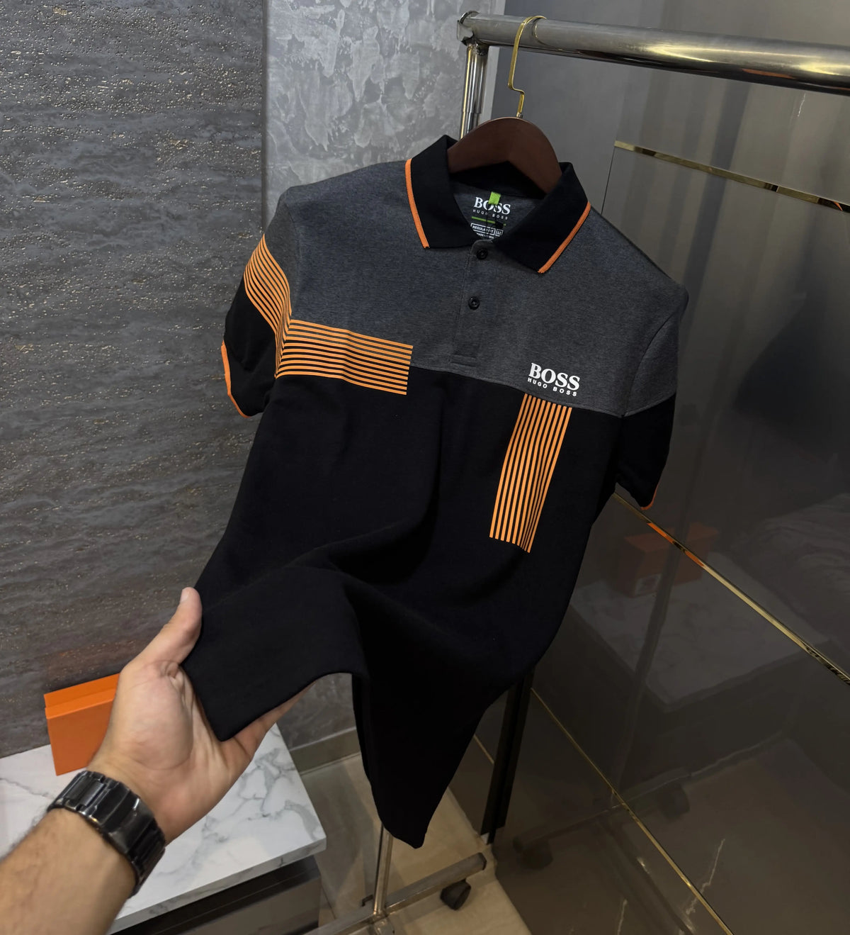 Hugo Bos s Black Logo Work Premium Polo T-shirt