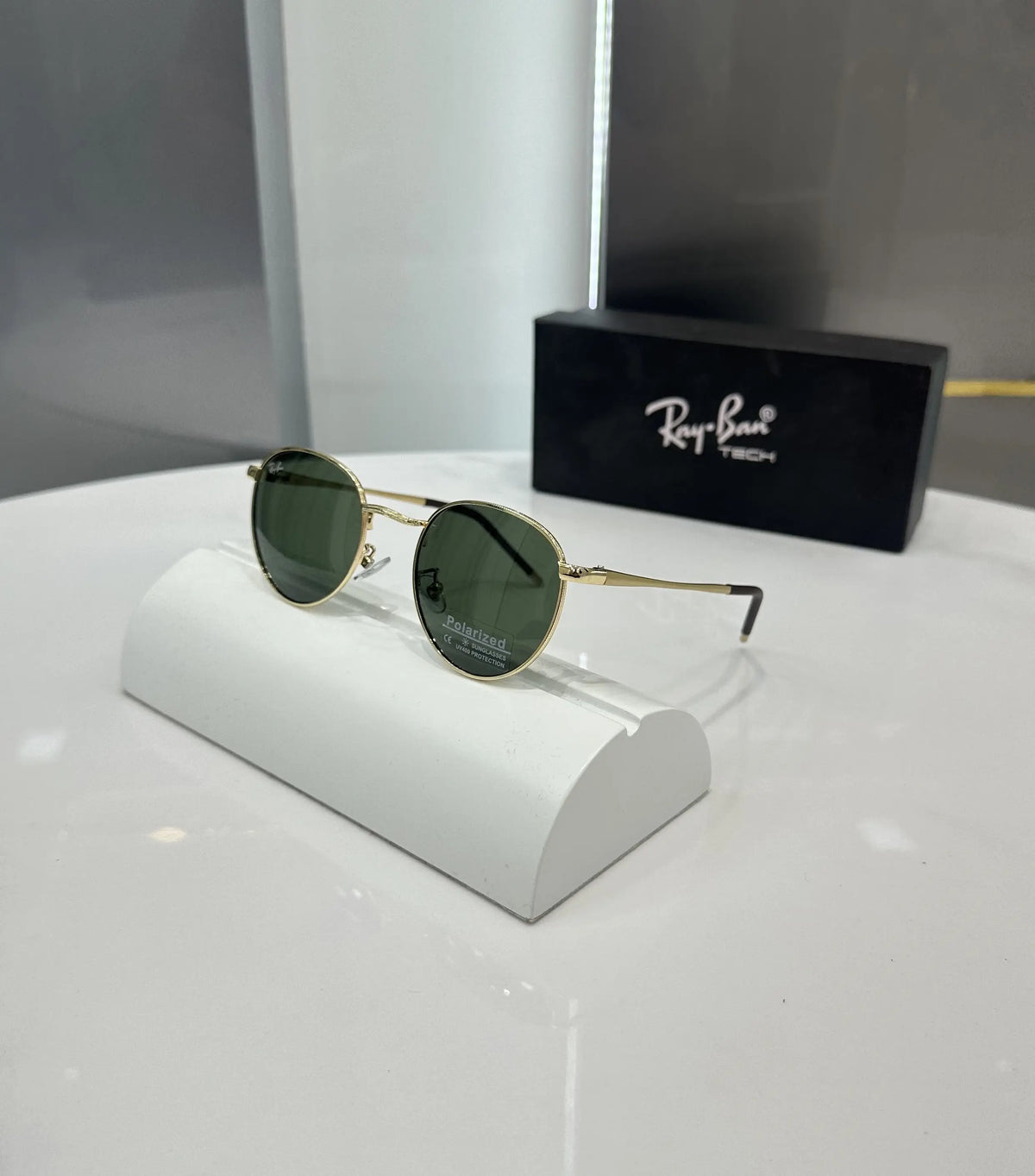 RayBan Matt Gold Green Metal Premium Shades 2815
