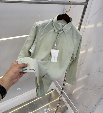 Calvin  Klein Green Embroidery Logo Work Premium Shirt