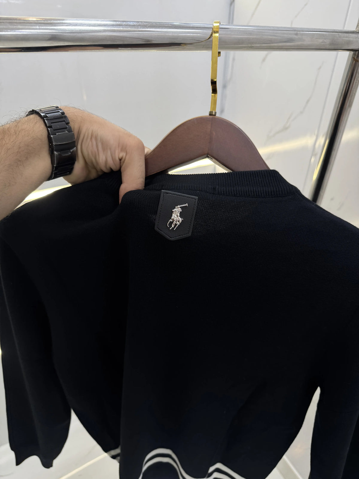 Ralp.h  Laure.n Black Imported Knitted Pull Over