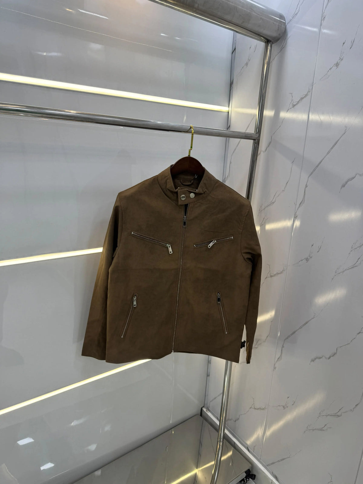 Coach  Brown Premium Leather Jacket