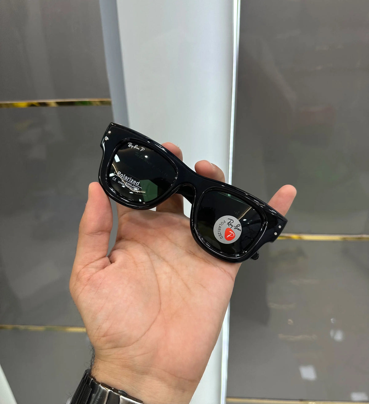 RayBan Puffer Black Green Premium Shades 940