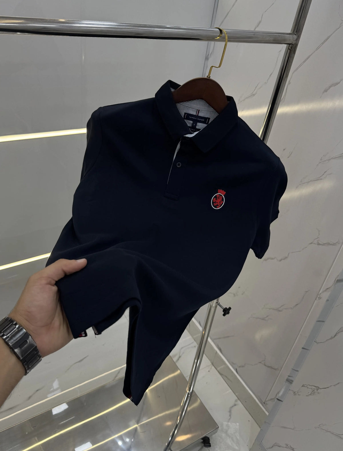 Tomm y Hilfiger Navy Blue Premium Polo T-shirt