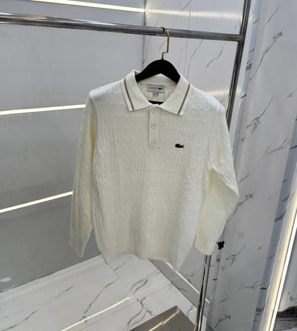 Lacost e White Knitted Imported Pull Over