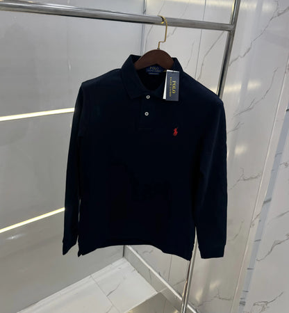 Ralph Laure n Navy Blue Embroidery Logo Premium Full Sleeves Polo T-Shirt