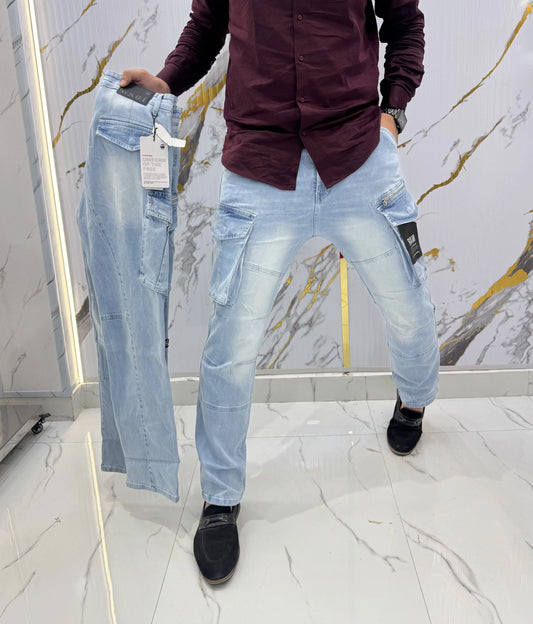 G Star Raw Sky Blue Imported Cargo Denim