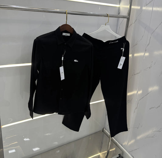 Lacost e Black Embroidery Work Italian Imported Combo