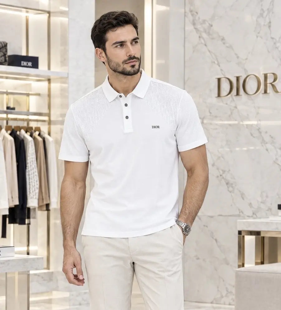 Christian Dio r White Luxury Polo T-shirt