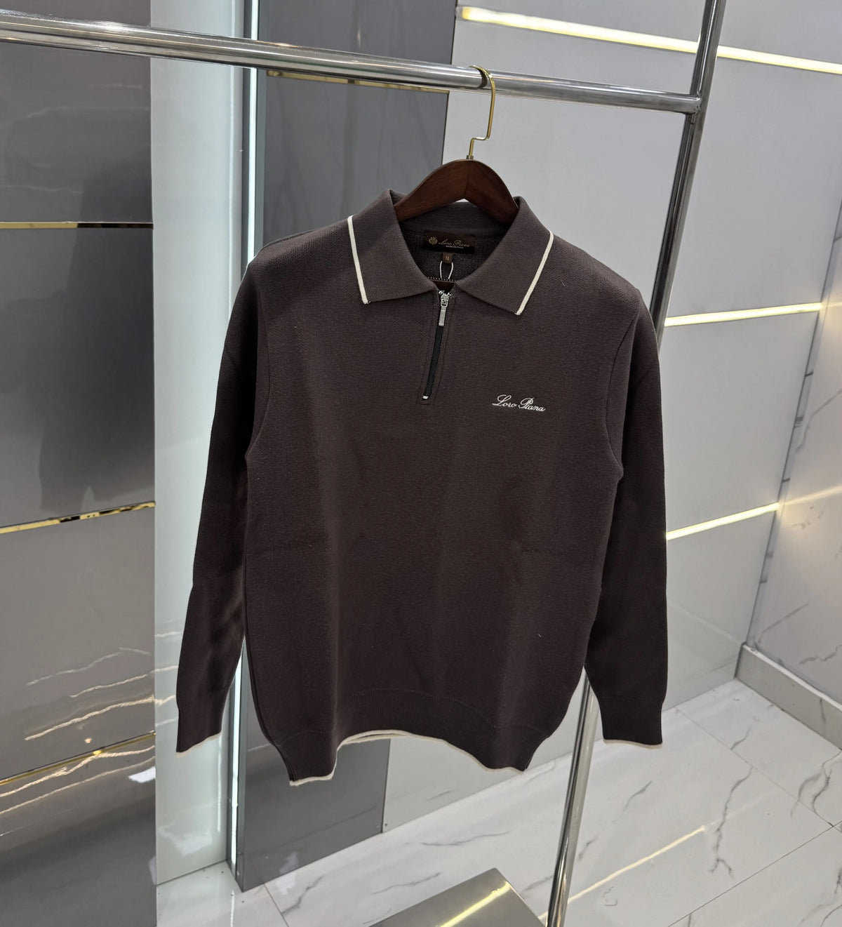 Loro Piana Brown Imported Knitted Pull Over