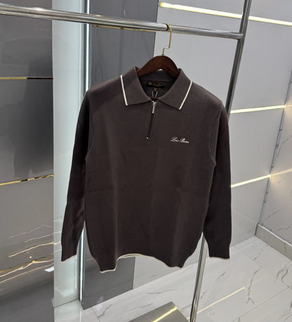 Loro Piana Brown Imported Knitted Pull Over
