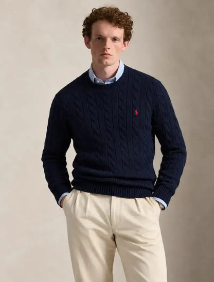 Ralp h  Lauren Navy Blue Imported Knitted Pull Over
