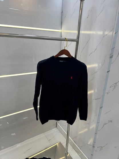 Ralp h  Lauren Navy Blue Imported Knitted Pull Over