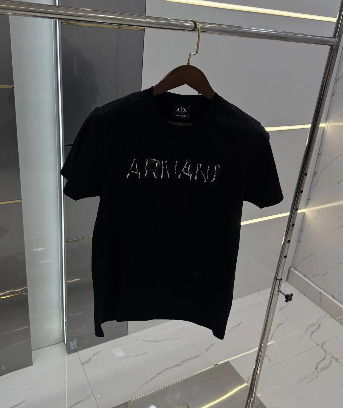 Arman i Exchange Black Logo Work Premium Polo T-shirt