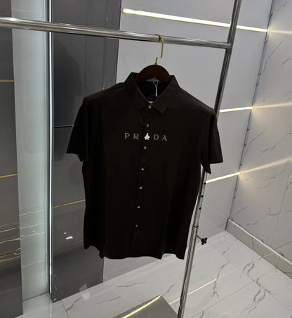 Prad a Milano Brown Imported Luxury Shirt