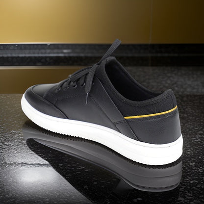Men’s Black Sneakers with White Sole