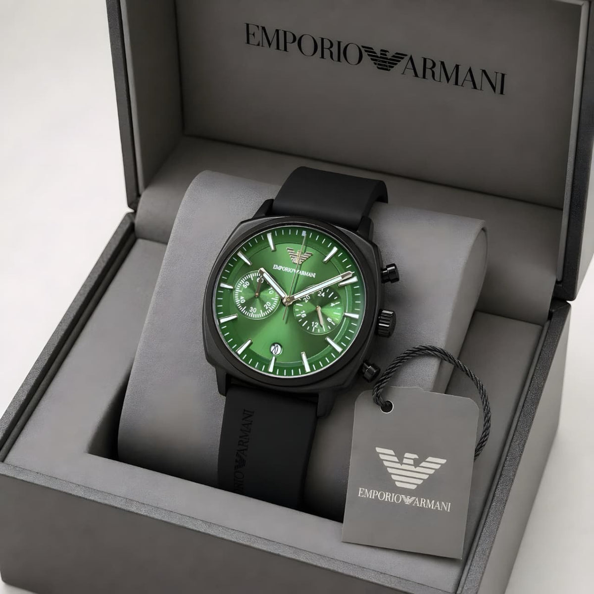 EA. Classic Chronograph Black Green