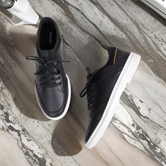 Men’s Black Sneakers with White Sole