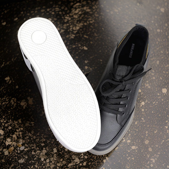 Men’s Black Sneakers with White Sole
